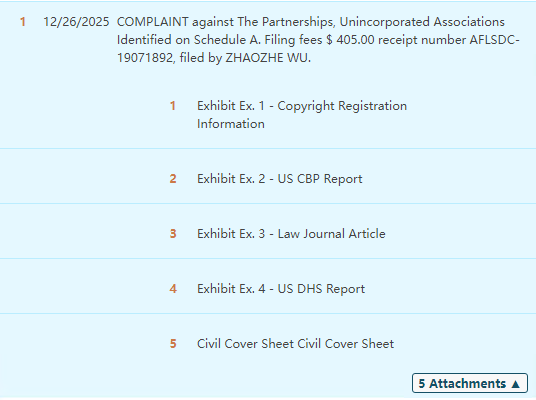25-cv-26096，国人睡衣品牌Lohill圣诞光环图案维权，亚马逊111个服装店涉案将被TRO！