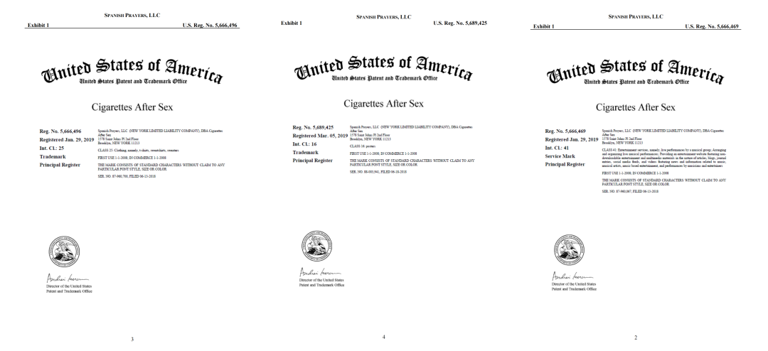 25-cv-12545，Cigarettes After Sex乐队匿名维权，201店涉案被TRO冻结！