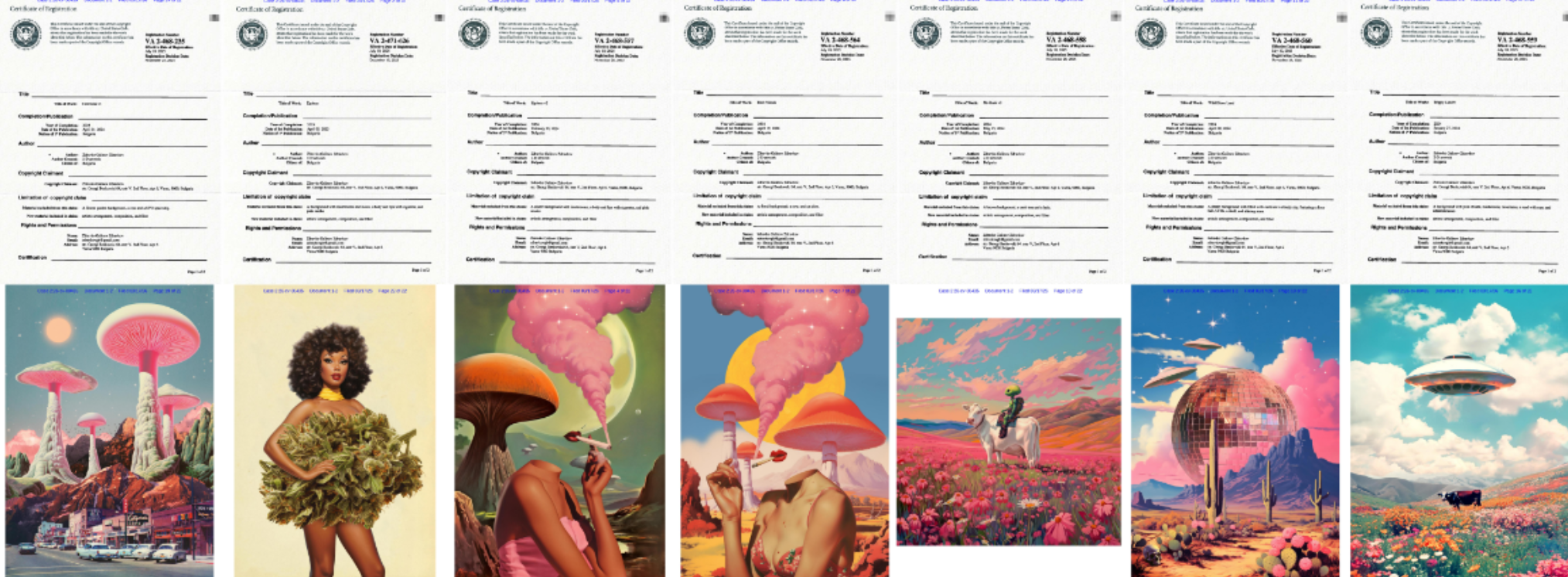 26-cv-00435，复古拼贴图案艺术版权维权，7幅作品引发227家店铺危机！